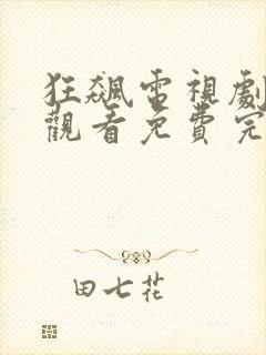 狂飙电视剧在线观看免费完整高清