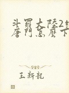 斗罗大陆2绝世唐门怎么下载封面