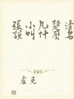 张小凡楚清璇小说叫什么名字