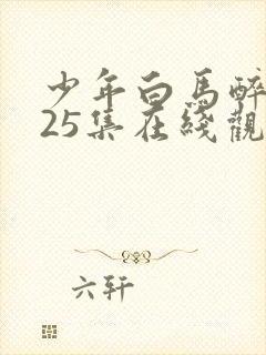 少年白马醉春风25集在线观看免费