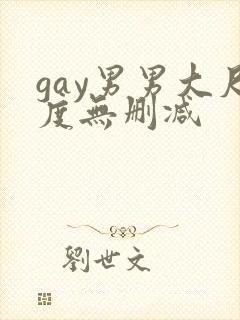 gay男男大尺度无删减