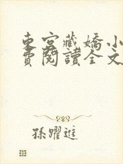 东宫藏娇小说免费阅读全文