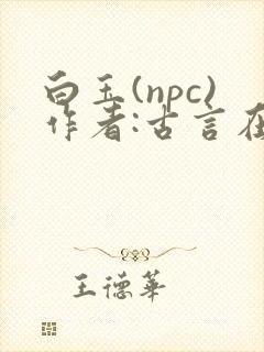 白玉(npc)作者:古言在线阅读笔趣阁