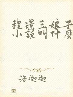 程璟玉娘子原著小说叫什么名字