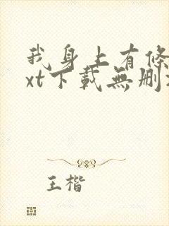 我身上有条龙txt下载无删减