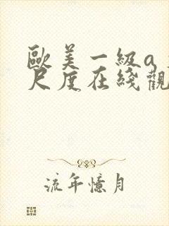 欧美一级a 大尺度在线观看封面