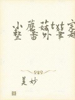 小蘑菇txt完整 番外笔趣阁封面