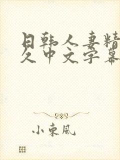 日韩人妻精品久久中文字幕