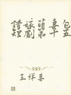 错嫁萌妻包甜的短剧第十五集