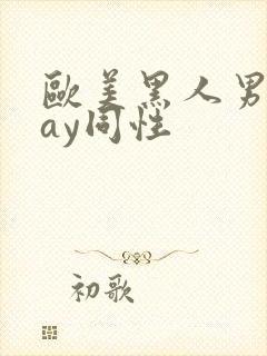 欧美黑人男男gay同性