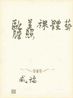 欧美裸体艺术大胆照封面