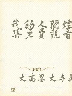 我的人间烟火全集免费观看西瓜