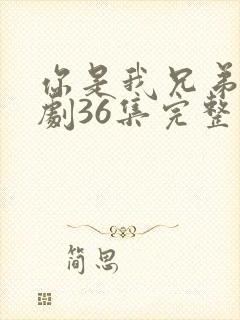 你是我兄弟电视剧36集完整版