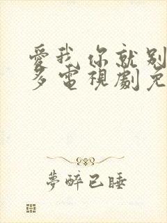 爱我你就别想太多电视剧免费观看吗