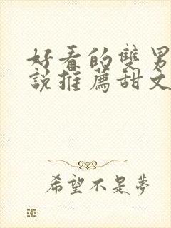 好看的双男主小说推荐甜文