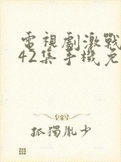 电视剧激战全集42集手机免费观看