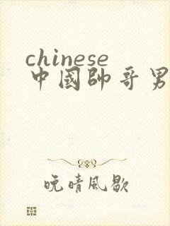 chinese中国帅哥男男gaygay网站