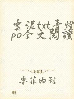 云泥txt青灯po全文阅读