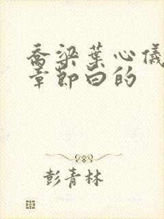 乔梁叶心仪最新章节白的