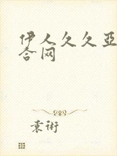 伊人久久亚洲综合网