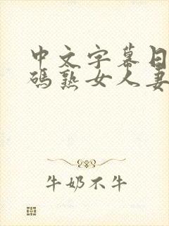 中文字幕日韩有码熟女人妻