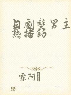 日剧双男主最近热播的