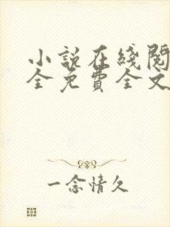 小说在线阅读大全免费全文