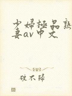 少妇极品熟妇人妻av中文