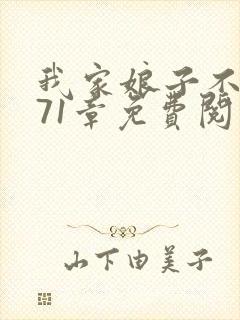 我家娘子不对劲71章免费阅读封面