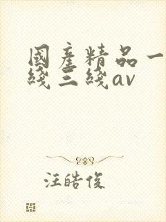 国产精品一线二线三线av