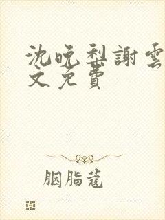 沈晚梨谢云迟全文免费