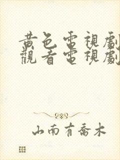 黄色电视剧免费观看电视剧大全在线