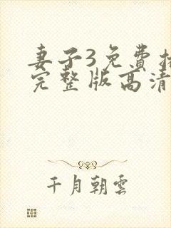 妻子3免费播放完整版高清韩剧