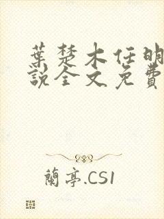 叶楚木任明曦小说全文免费阅读