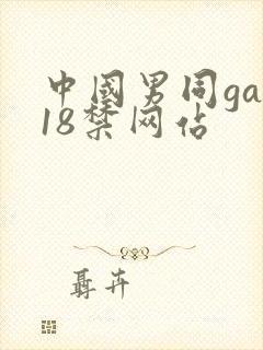 中国男同gay18禁网站