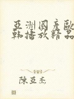 亚洲国产欧美日韩播放精品