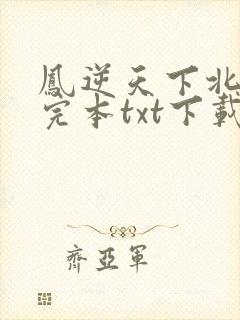 凤逆天下北月篇完本txt下载封面