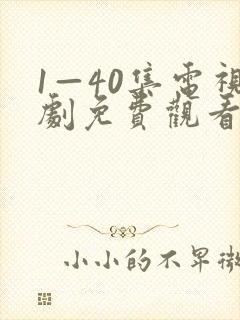 1—40集电视剧免费观看1