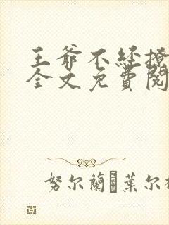 王爷不经撩小说全文免费阅读