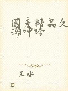 国产精品久久高潮呻吟封面