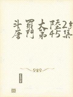 斗罗大陆2绝世唐门第45集封面