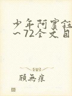 少年阿宾钰慧1～72全文目录免费阅读