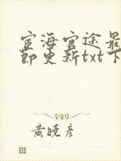 宦海官途最新章节更新txt下载