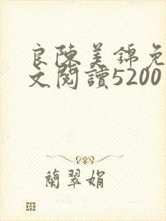 良陈美锦免费全文阅读5200