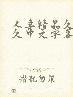 人妻精品久久久久中文字幕69封面