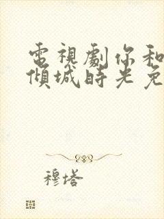 电视剧你和我的倾城时光免费看封面