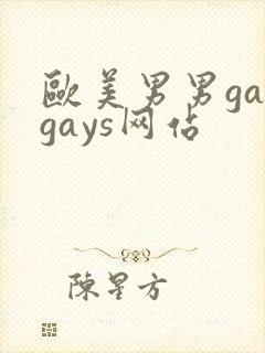 欧美男男gaygays网站封面