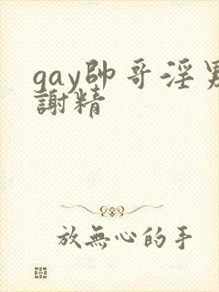 gay帅哥淫男谢精