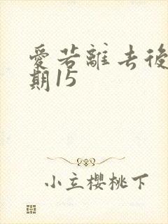 爱若离去后会无期15