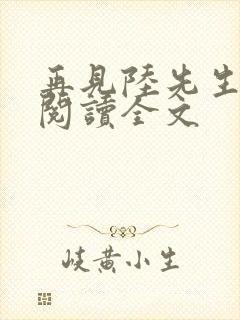 再见陆先生免费阅读全文